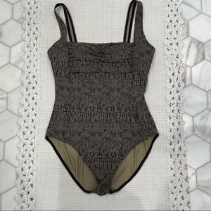 Calvin Klein Black & Tan One Piece Swimsuit!
